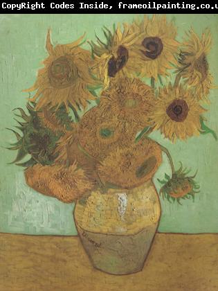 Vincent Van Gogh Still life:Vast with Twelve Sunflowers (nn04)